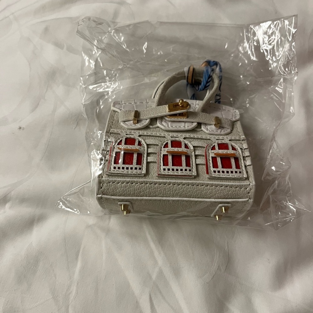 Elegant White and Red Non branded Women's bag charm